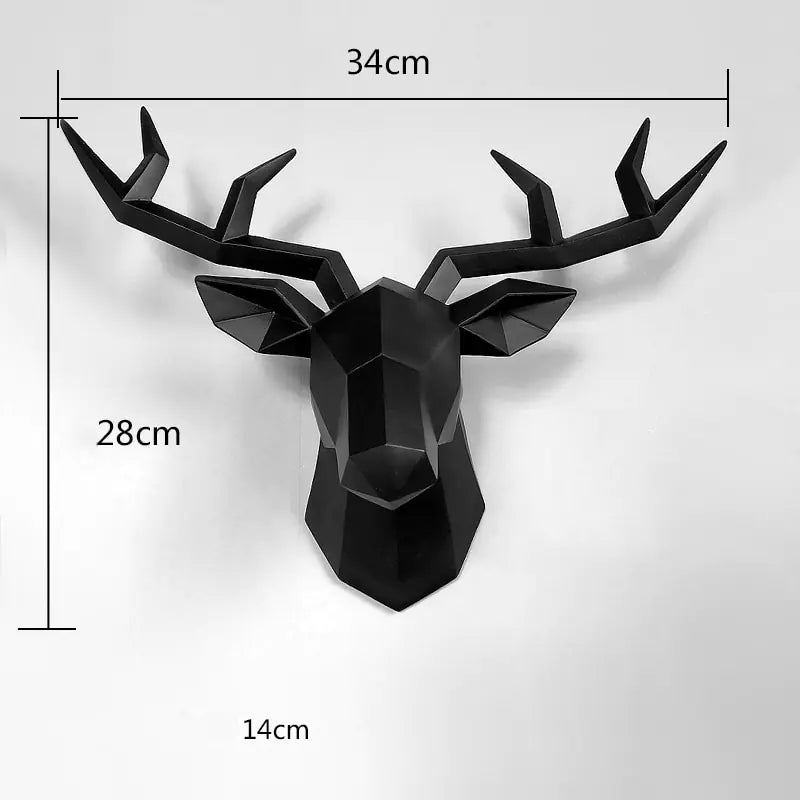 3D Nordic Deer Head Wall Decor for Living Room